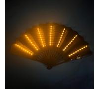 Générique Led Handheld Fan, Folding Light Fan, Portable Accessory Rechargeable Travel Hand, for Festival Carnival Stage Bar Party Photography Concert Night Performance Glow Decor Tool 60cm