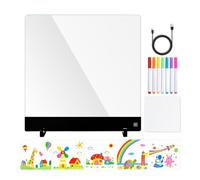 Générique LED Note Board - Rechargeable Writing Display, 7.87 Inches Multi Mode with Erasable, Visual Reminder, LED Message Board, Communication Accessory for Home School Living Room Workplace Notes