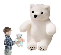 Générique LED Polar Bear Plush Toy - Soft Stuffed Animal with Night Light | Decorative Hugging Pillow for Home, Bedroom, Nursery, Birthday Gift, Party Favor for Children, Teens, Adults