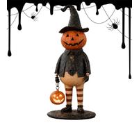 Générique LED Pumpkin Decor Retro Resin LED with Handheld Lantern