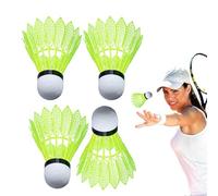 Générique LED Shuttlecocks for Badminton, 4 Pieces Glow in The Dark Shuttlecock, High-Visibility Windproof Badminton Ball Backyard Outdoor Indoor Beach Kids Adults Game Practice Yard Park Travel