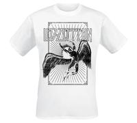 Générique LED Zeppelin Icarus Burst Homme T-Shirt Manches Courtes Blanc L 100% Coton Regular/Coupe Standard