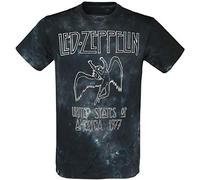 Générique LED Zeppelin USA Tour 1977 T-Shirt Manches Courtes Bleu foncé M
