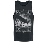 Générique LED Zeppelin Vintage Print LZ1 Homme Débardeur Noir M 100% Coton Regular/Coupe Standard