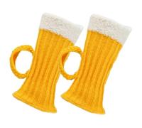 Générique Leg Warmers - 1 Pair Dance Leg Warmers, Beer Mug Crochet Legg Warmerss With Handles, Winter Legs Warmersgirls Fashion For Shopping Biking Cosplay Travel Bachelor Birthday Christmas Easter