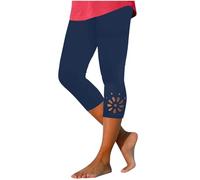 Générique Legging 3/4 Femme Pantacourt de Yoga Push Up Compression Leggings Coupe ajustée Collants Souples Course Pied Faire des Exercices Fitness