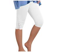 Générique Legging 3/4 Femmes - Yoga Opaque Doux Grande Taille Décontracté Taille Haute Casual Pantalon Slim Extensible Britannique Leggings d'entraînement Pantalon Chaud pour l'automne