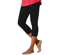 Générique Legging 3/4 Femmes - Yoga Opaque Doux Grande Taille Décontracté Taille Haute Casual Pantalon Slim Extensible Britannique Leggings d'entraînement Pantalon Chaud pour l'automne