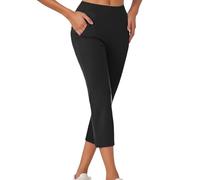 Générique Legging 3/4 pour Femme Pantalon Court de Yoga Push Up Compression Leggings Couleur Unie Printemps Doux et Confortable d'entraînement Faire des Exercices Fitness