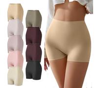 Générique Legging Court Short de Sport Cycliste Femme Taille Haute Opaque Yoga Running Fitness Shorty sous Robe Anti Frottement Cuisse (001 Kaki, M)