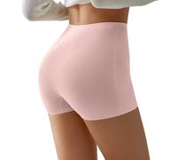 Générique Legging Court Short de Sport Cycliste Femme Taille Haute Opaque Yoga Running Fitness Shorty sous Robe Anti Frottement Cuisse (01 Rose, L)