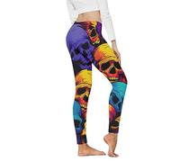 Générique Legging d'halloween pour Femme 2025 Extensible Taille Haute fantôme Chauve-Souris Collant Doux comme du Beurre pour entraînement Yoga Leggings de