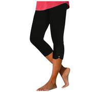 Générique Legging Femme 3/4 Original Leggings à Compression sans Couture Minceur Legging Plat Minceur Compression Taille Haute Leggings de Ventre Plat Opaque Elastique Grandes Yoga Fitness Pantalon