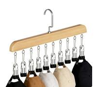 Générique Legging Organizer - Wood Metal, Space Saving Hanger, Non-Slip Clip Hanger | 10 Clips for Home Wardrobe Organizer, Closet, Bedroom, Dorm, Gym, College, RV, Apartment Corner Storage