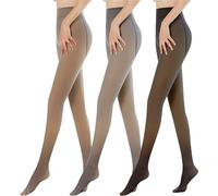 Générique Leggings Chaud Femme Doublés de Molleton Translucide Collants Translucent Taille Haute Thermiques en velours