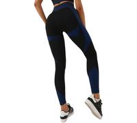 Générique Leggings d’entraînement Haute pour Femme Collants texturés Design Sculptant Pantalons de Yoga Grande offrant Maintien et Confort Vos séances Sportives (Dark Blue, XL)