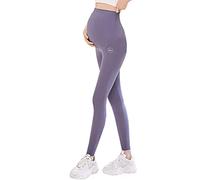 Générique Leggings Femme Mode Taille Haute Pantalon Fin Peau Femme Enceinte Portant Grossesse Pantalon Sécurité Jupe Culotte Femme(Blue, M)