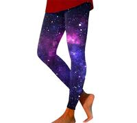 Générique Leggings Femme Sport - Leggings Galaxy Taille Haute Femme Costume Galaxie Leggings Imprimés Colorés Femme Pantalon Yoga Pantalon Yoga Extensible Pantalon Femme Costume Planète (Purple XL)