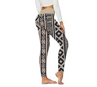 Générique Leggings - Leggings Femme Taille Haute Femmes Pleine séance d'entraînement Running Sports Collants Butt Lift Yoga Pants Style imprimé Leggings High Waisted Yoga Pants (Khaki M)