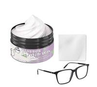 Générique Lens Scratch Remover, Eyeglass Repair Wax, 1.97x1.18inch Glass Polishing Paste, Protective Shield Coating Portable Long Lasting for Sunglasses Car Window Resin Glass Metal Use