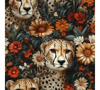 Générique Léopard Fleurs Papier Peint Épaissir Mat Auto Adhésif 44x200 cm Tropical Peint Meubles Autocollants Amovible Comptoir Contact Papier Stickers Muraux pour Bains Salon Chambre