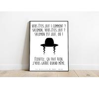 Générique Les aventures de Rabbi Jacob - Salomon - Affiche minimaliste - Poster - Impression (11 * 15cm)