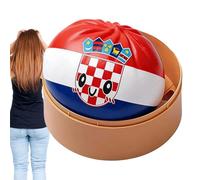 Générique Les Dumplings à Presser,Drapeau National réaliste, Mignon et Doux | Multicolore Bun Dumpling Jouet sensoriel Fidget - pour Adolescents Adultes Fans Football Maison École Bureau Voyages