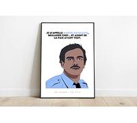Générique Les Inconnus - Le commissariat de police - Affiche - Poster - Impression (Marcel Patulacci, 11 * 15cm)