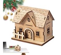 Générique Les Maisons d'éclairage de Noël, la scène de Noël en Bois LED | Bâtiment à Collection de Bureau pour Une fenêtre Appartement Appartement Affair