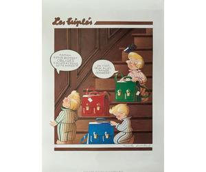 Générique Les Triplés - Maman Est Ce Qu'On Est Obligés - Nicole Lambert - 50X70 Cm Affiche/Poster