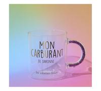 Générique Les Vilaines Filles - Mug Avec Anse à Paillettes en Verre Mon Carburant de Daronne
