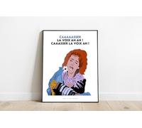 Générique Les visiteurs - Dame Ginette - Affiche minimaliste - Poster - Impression (Quand tu te mouches, 11 * 15cm)