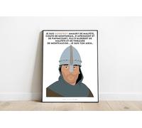 Générique Les visiteurs - Godefroy de Montmirail - Affiche minimaliste - Poster - Impression (Godefroy de Montmirail, 15 * 20cm)