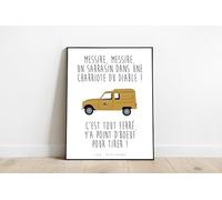 Générique Les visiteurs - Un sarrasin - Affiche minimaliste - Poster - Impression (11 * 15cm)