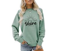 Générique Let Your Light Shine Sweatshirt, Be The Light Sweatshirt Femme Pull à col Rond Tops Positive Christian Shirt Cadeaux