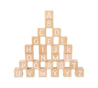 Générique Letter Building Blocks, Six-Sided Wooden Alphabet Blocks for Kids, Stacking Educational Toy for Early Learning, Preschool Language Development and Hand-Eye Coordination Play Set 3x3cm