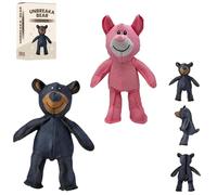 Générique Lettuce Pets Dog Toys, 2025 New Esslvyshop-Bear for Heavy Chewers, Unbreakable Bear Dog Toy, No Stuffing Crinkle Interactive Chew Toy, for Puppy Teething, Small to Large Dogs (Black+Pink)
