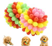 Générique Lettuce Pets Dog Toys, Heavy-Duty Spiky Chew Ball, Cute Chew Toys, Teeth Cleaning Chewing Training for Medium & Large Dog Toy (Green+Pink,2 Pcs)