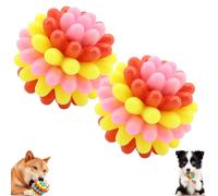 Générique Lettuce Pets Dog Toys, Lettuce Pets Chew Ball, Heavy-Duty Spiky Chew Ball, Bite-Resistant Chews Toy for Aggressive Chewers (Pink*2)