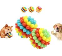 Générique Lettuce Pets Dog Toys, Lettuce Pets Chew Ball, Heavy-Duty Spiky Chew Ball - Dental-Friendly Toy for Medium & Large Dogs Teeth Cleaning (Blue+Green)