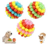 Générique Lettuce Pets Dog Toys, Lettuce Pets Chew Ball, Heavy-Duty Spiky Chew Ball, Dental-Friendly Toy for Medium & Large Dogs (Tri-Color (Blue, Pink, Green))