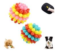 Générique Lettuce Pets Dog Toys, Lettuce Pets Chew Ball, Heavy-Duty Spiky Chew Ball Dental-Friendly Toy for Medium & Large Dog, Chewing Training & Teeth Cleaning (B+C)