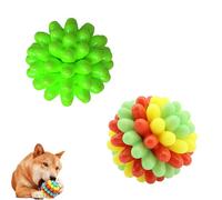 Générique Lettuce Pets Dog Toys, Lettuce Pets Chew Ball, Heavy-Duty Spiky Chew Ball - Medium & Small Dogs Teeth Cleaning Chewing Training (2PCS-14)