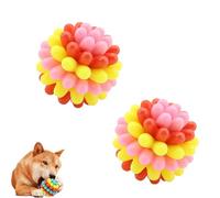 Générique Lettuce Pets Dog Toys, Lettuce Pets Chew Ball, Heavy-Duty Spiky Chew Ball - Medium & Small Dogs Teeth Cleaning Chewing Training (2PCS-4)