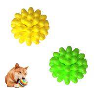 Générique Lettuce Pets Dog Toys, Lettuce Pets Chew Ball, Heavy-Duty Spiky Chew Ball - Medium & Small Dogs Teeth Cleaning Chewing Training (2PCS-23)