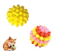 Générique Lettuce Pets Dog Toys, Lettuce Pets Chew Ball, Heavy-Duty Spiky Chew Ball - Medium & Small Dogs Teeth Cleaning Chewing Training (2PCS-18)