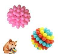 Générique Lettuce Pets Dog Toys, Lettuce Pets Chew Ball, Heavy-Duty Spiky Chew Ball - Medium & Small Dogs Teeth Cleaning Chewing Training (2PCS-8)