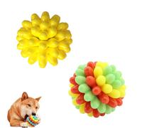 Générique Lettuce Pets Dog Toys, Lettuce Pets Chew Ball, Heavy-Duty Spiky Chew Ball - Medium & Small Dogs Teeth Cleaning Chewing Training (2PCS-16)