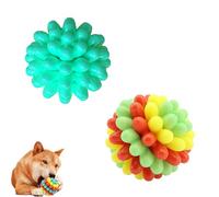 Générique Lettuce Pets Dog Toys, Lettuce Pets Chew Ball, Heavy-Duty Spiky Chew Ball - Medium & Small Dogs Teeth Cleaning Chewing Training (2PCS-12)