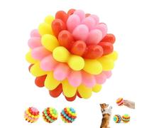 Générique Lettuce Pets Dog Toys, Lettuce Pets Chew Ball, Heavy-Duty Spiky Chew Ball, Teeth Cleaning Chewing Training, for Medium to Large Dogs (Pink)
